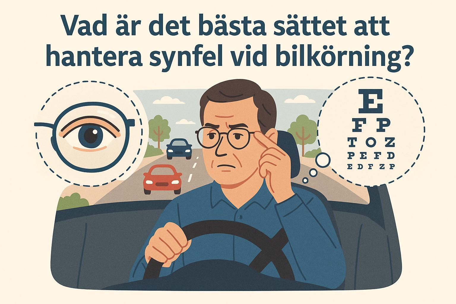 Vad är det bästa sättet att hantera synfel vid bilkörning?