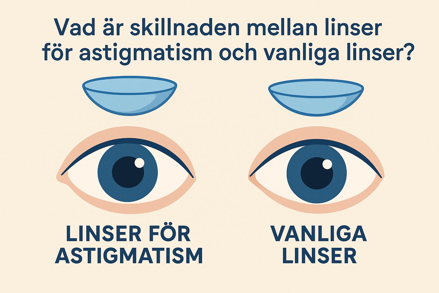 Vad är skillnaden mellan linser för astigmatism och vanliga linser?