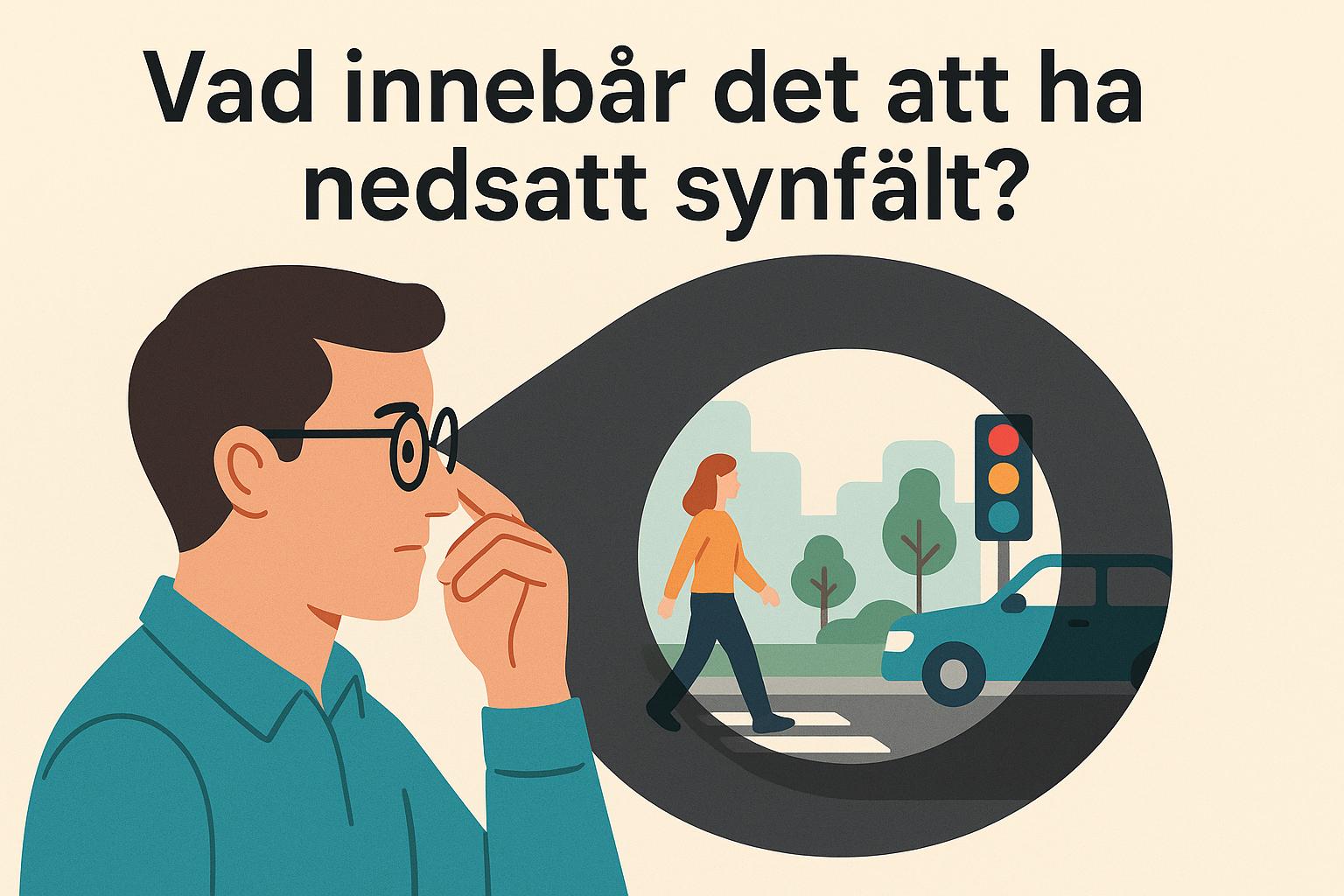 Vad innebär det att ha ett nedsatt synfält?