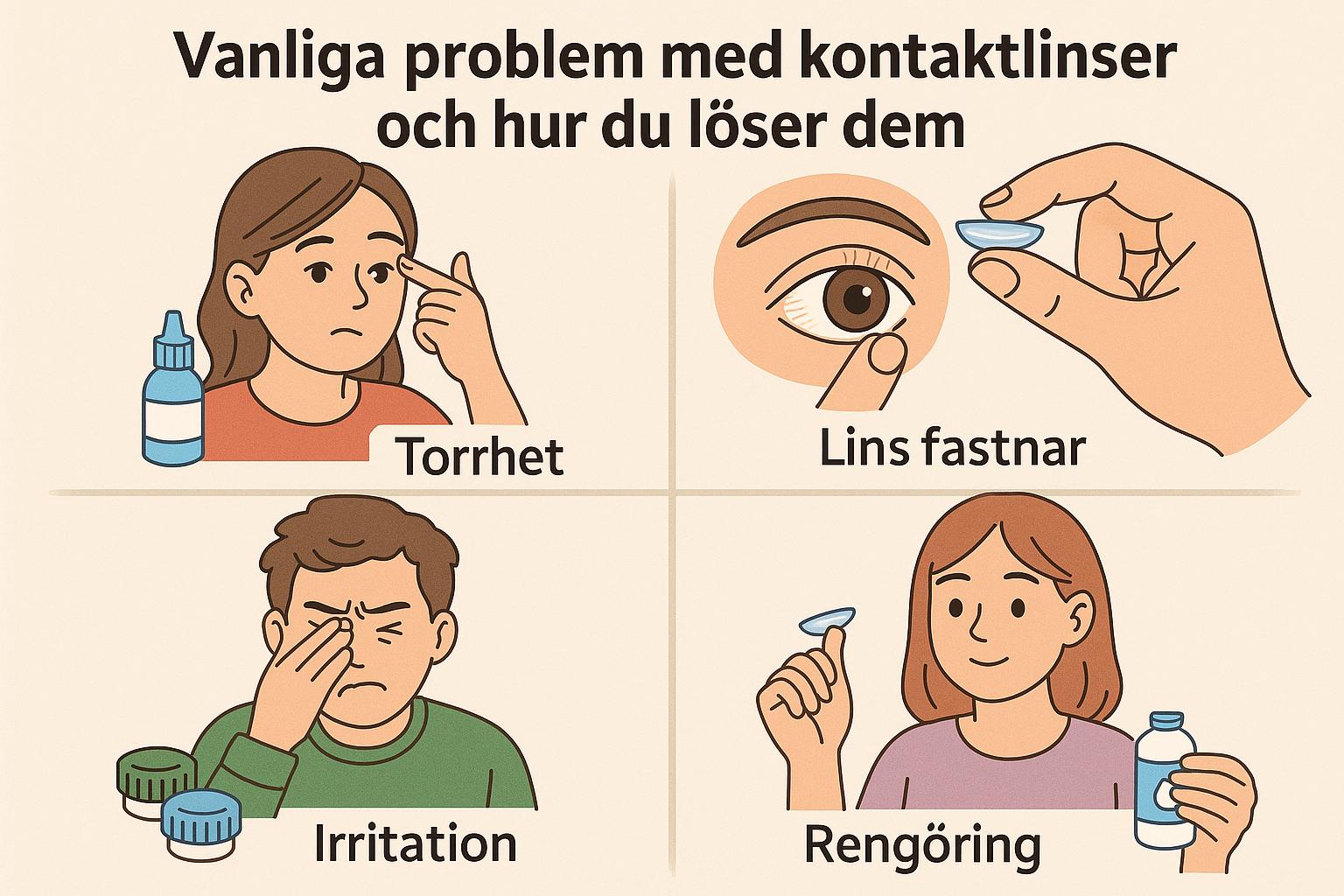 Vanliga problem med kontaktlinser och hur du löser dem
