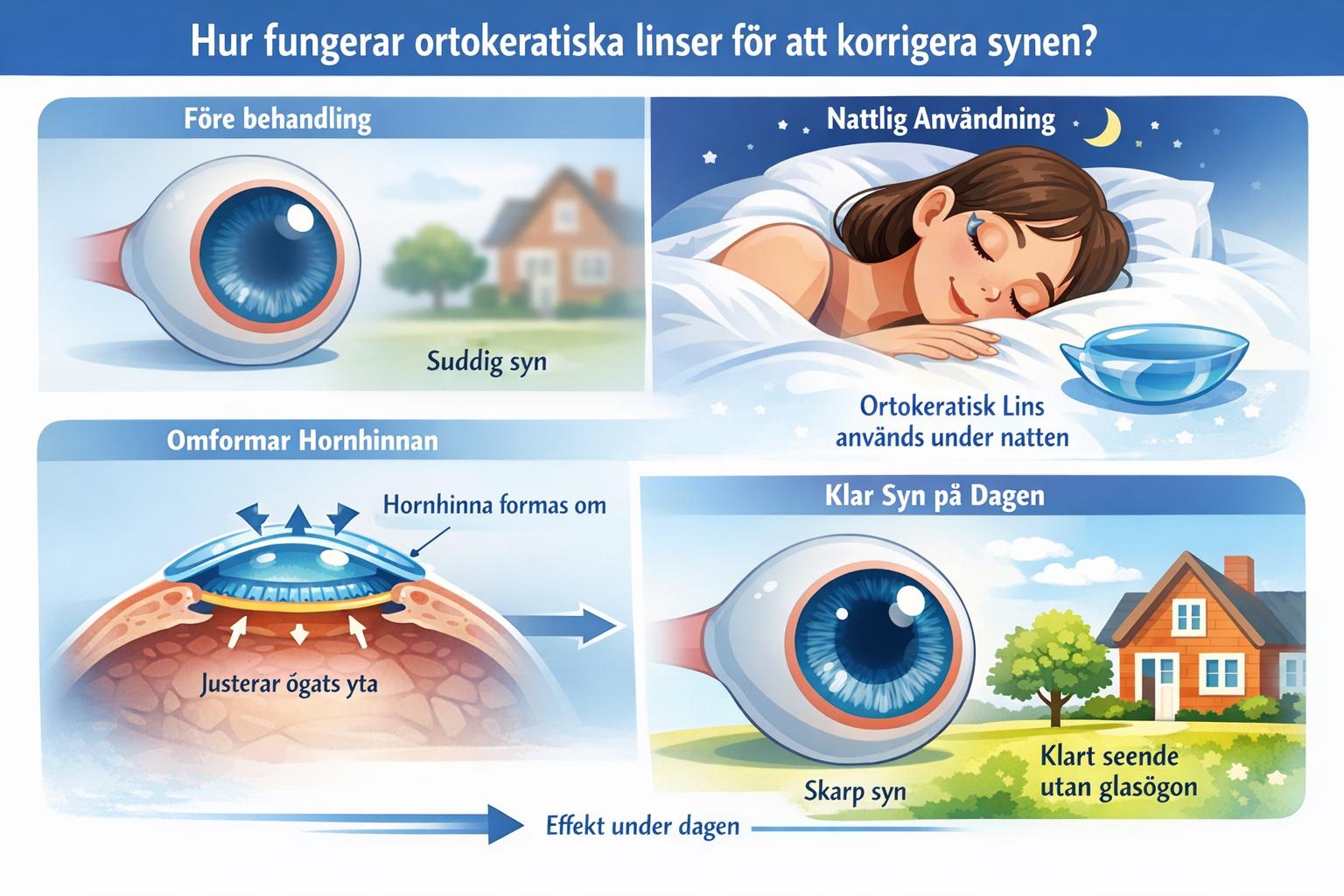 Hur fungerar ortokeratiska linser för att korrigera synen?