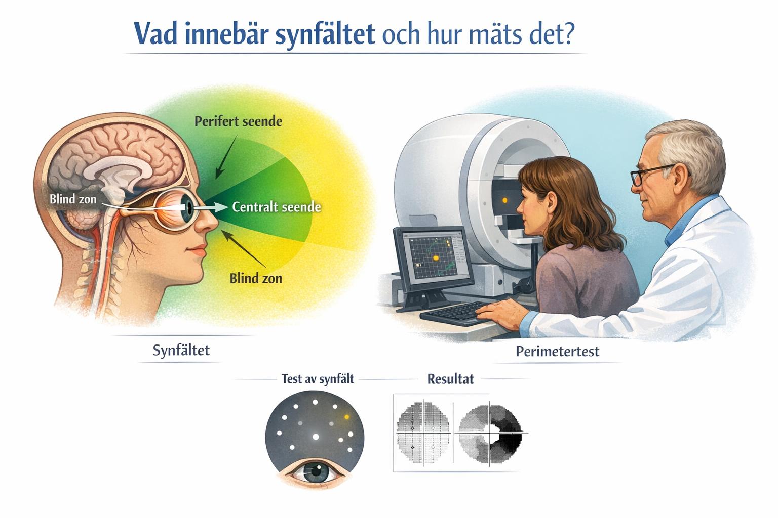 Vad innebär synfältet och hur mäts det?