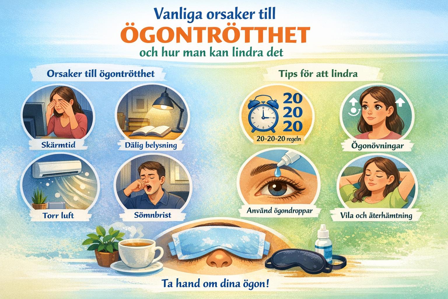 Vanliga orsaker till ögontrötthet och hur man kan lindra det